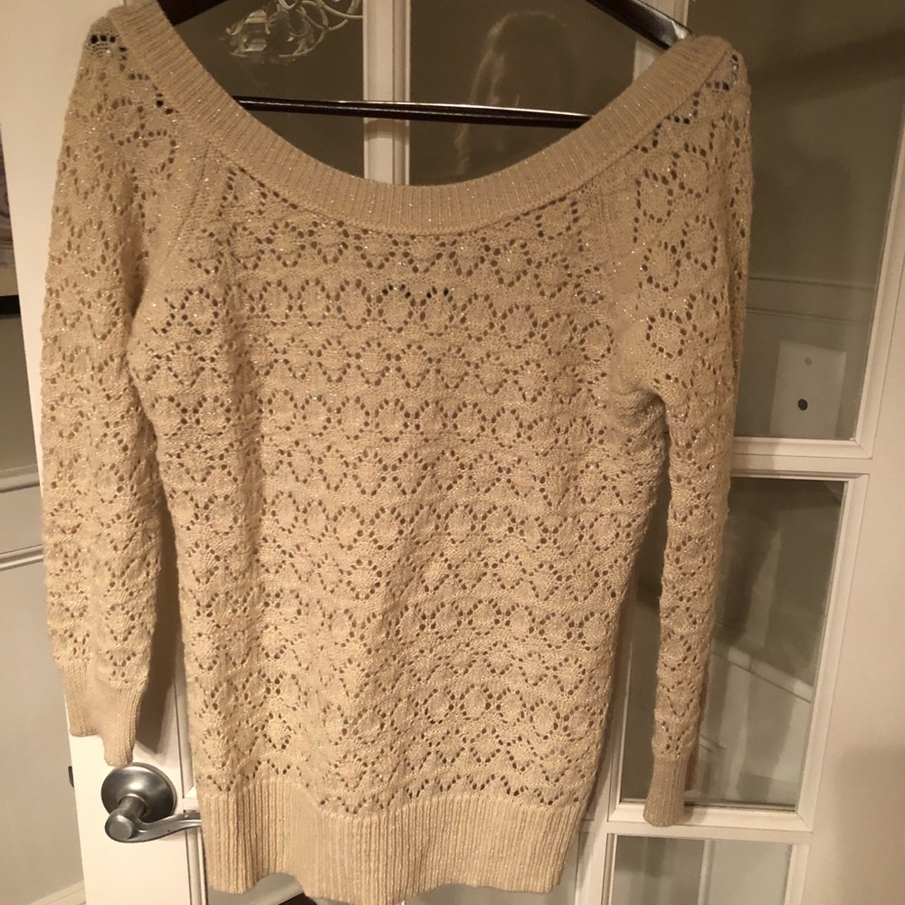 Boatneck sparkle sweater